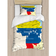 Colorful Detailed Map Duvet Cover Set