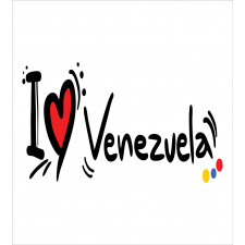 I Love Venezuela Wording Duvet Cover Set