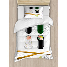 Japan Sushi and Chopsticks Duvet Cover Set