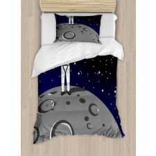 Man Landed on Moon Duvet Cover Set