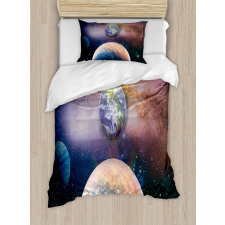 Panoramic Galaxy Scene Duvet Cover Set