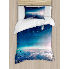 Image of Nebula Asteroids Duvet Cover Set