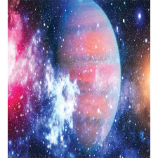 Vivid Nebula and Planet Art Duvet Cover Set