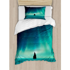 Aurora Borealis Single Rock Duvet Cover Set