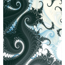 Fractal Motif with Swirls Duvet Cover Set