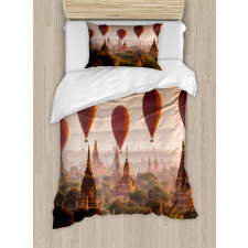 Hot Air Balloon Myanmar Duvet Cover Set