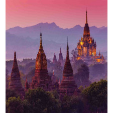 Ancient Building in Bagan Duvet Cover Set