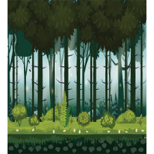 Mystic Forest Trees Twilight Duvet Cover Set