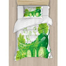 Juicy Cucumber Graphic Duvet Cover Set