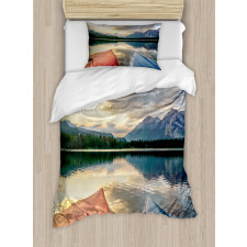 Edith Lake and Old Boats Duvet Cover Set