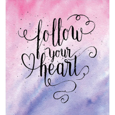 Follow Your Heart Words Duvet Cover Set