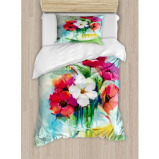 Flowers in a Vase Art Duvet Cover Set