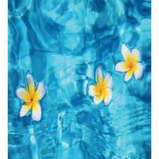 Frangipani Flower Aqua Duvet Cover Set