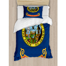 Nostalgic Logo of Gem State Duvet Cover Set