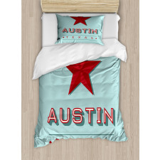 Texas Wording and a Star Duvet Cover Set