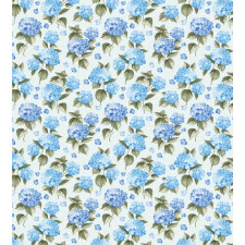 Hydrangea Flowers Swirls Duvet Cover Set