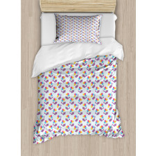 Funny Colorful Birthday Baby Duvet Cover Set