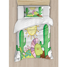 Styracosaurus Doodle Duvet Cover Set