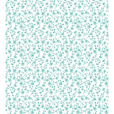 Pattern with Flower Stem Duvet Cover Set