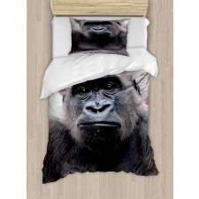 Close up Young Male Gorilla Duvet Cover Set