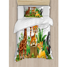 Colorful Forest Wildlife Duvet Cover Set