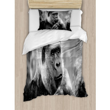 Close up Shot Ape Animal Duvet Cover Set