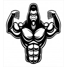 Athletic Bodybuilder Beast Duvet Cover Set