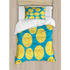 Vivid Citrus Slices Art Duvet Cover Set