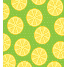 Citrus Slices Polka Dots Duvet Cover Set