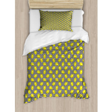 Citrus Motif Stripes Art Duvet Cover Set