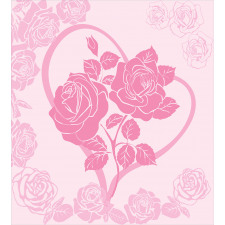 Roses in Heart Duvet Cover Set