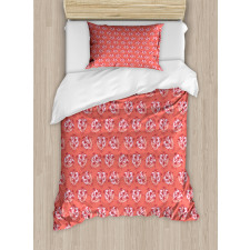 Rose Ivy Hearts Duvet Cover Set