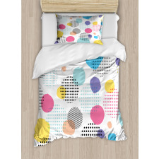 Colorful Spots Stripes Duvet Cover Set