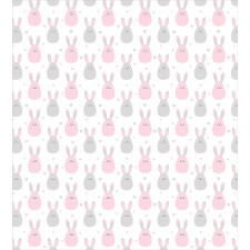 Fluffy Baby Rabbits Cartoon Duvet Cover Set