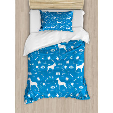 Dogs and Items Duvet Cover Set