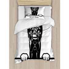 Peeking Big Breed Dog Duvet Cover Set