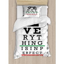 Encouraging Calligraphy Duvet Cover Set