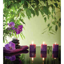 Spa Candles Orchids Bloom Duvet Cover Set