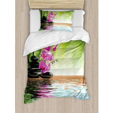 Tropic Orchid Flower Duvet Cover Set