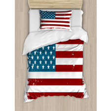 Grungy Old Glory USA Duvet Cover Set