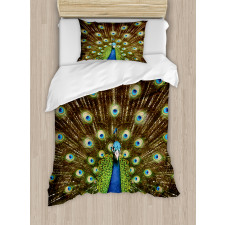 Peacock with Feathers Duvet Cover Set