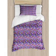 Graphical Flower Elements Duvet Cover Set