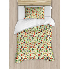 Birds Trees and Plants Duvet Cover Set