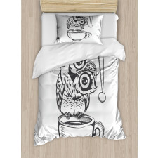 Baby Bird on Coffee Cup Duvet Cover Set