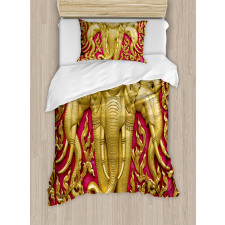 Thai Art Building Door Duvet Cover Set