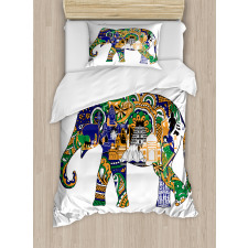 Elephant Asian Symbol Duvet Cover Set