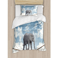 Classic Elephant Balance Duvet Cover Set