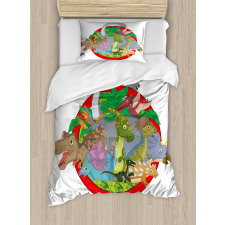 Tropical Plants Leaves Duvet Cover Set