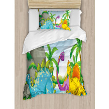 Dinosaurs in the Jungle Duvet Cover Set