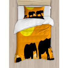 Baby Elephant and Family Duvet Cover Set